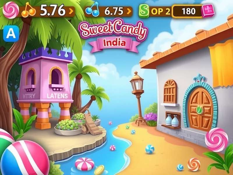 Candy matching and power-up combinations Sweet Candy India Dreamland Gameplay Mechanics